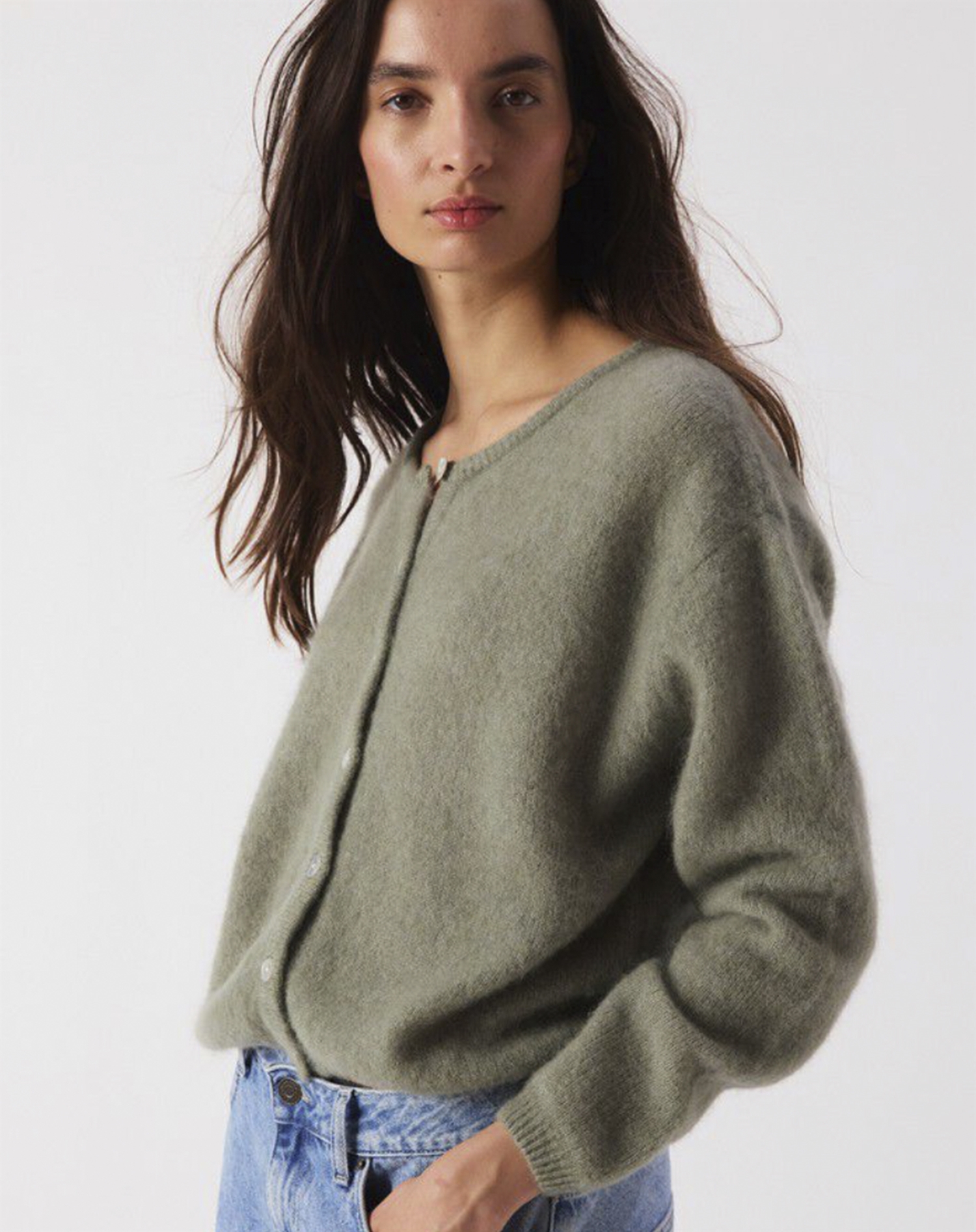 American Vintage - Vitow Cardigan - Melange Khaki